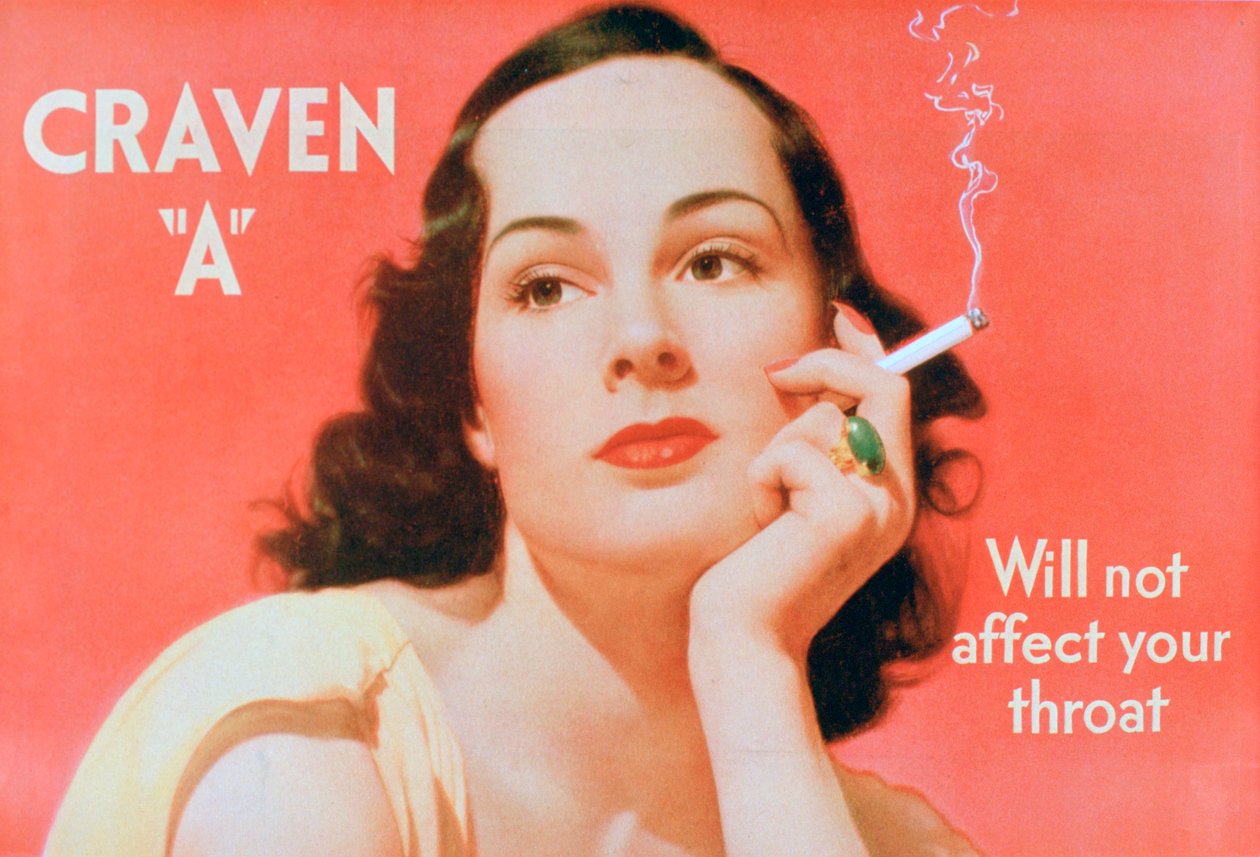Werbung für Craven A Zigaretten, 1939 von Unbekannt
