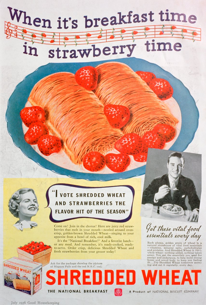 Werbung für Shredded Wheat, 1936 von Unbekannt