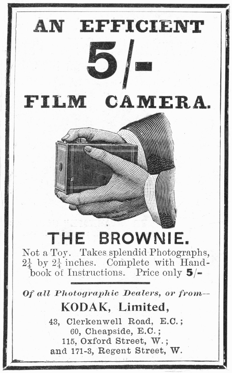 Werbung für Kodak Brownie Boxkameras von Unbekannt