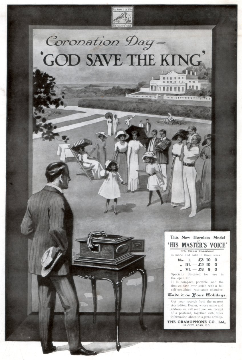 Werbung für die Gramophone and Co. Ltd von Unbekannt
