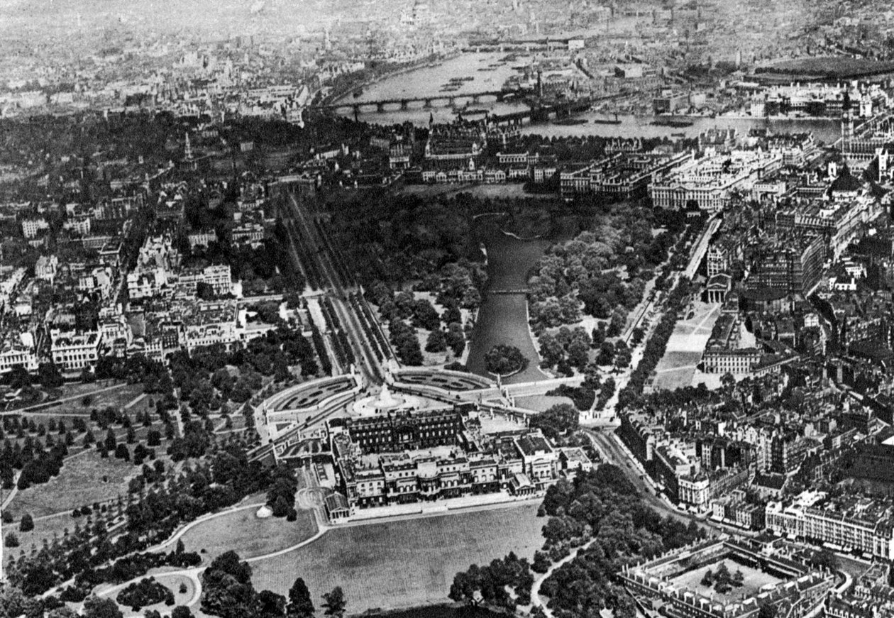 Luftaufnahme des Buckingham Palace, London, 1926-1927 von Unbekannt