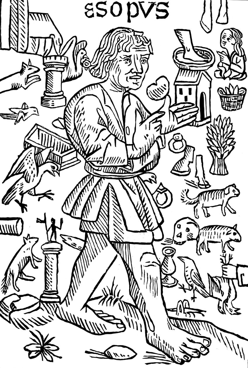 Äsop, griechischer Fabeldichter, um 1480 von Unbekannt
