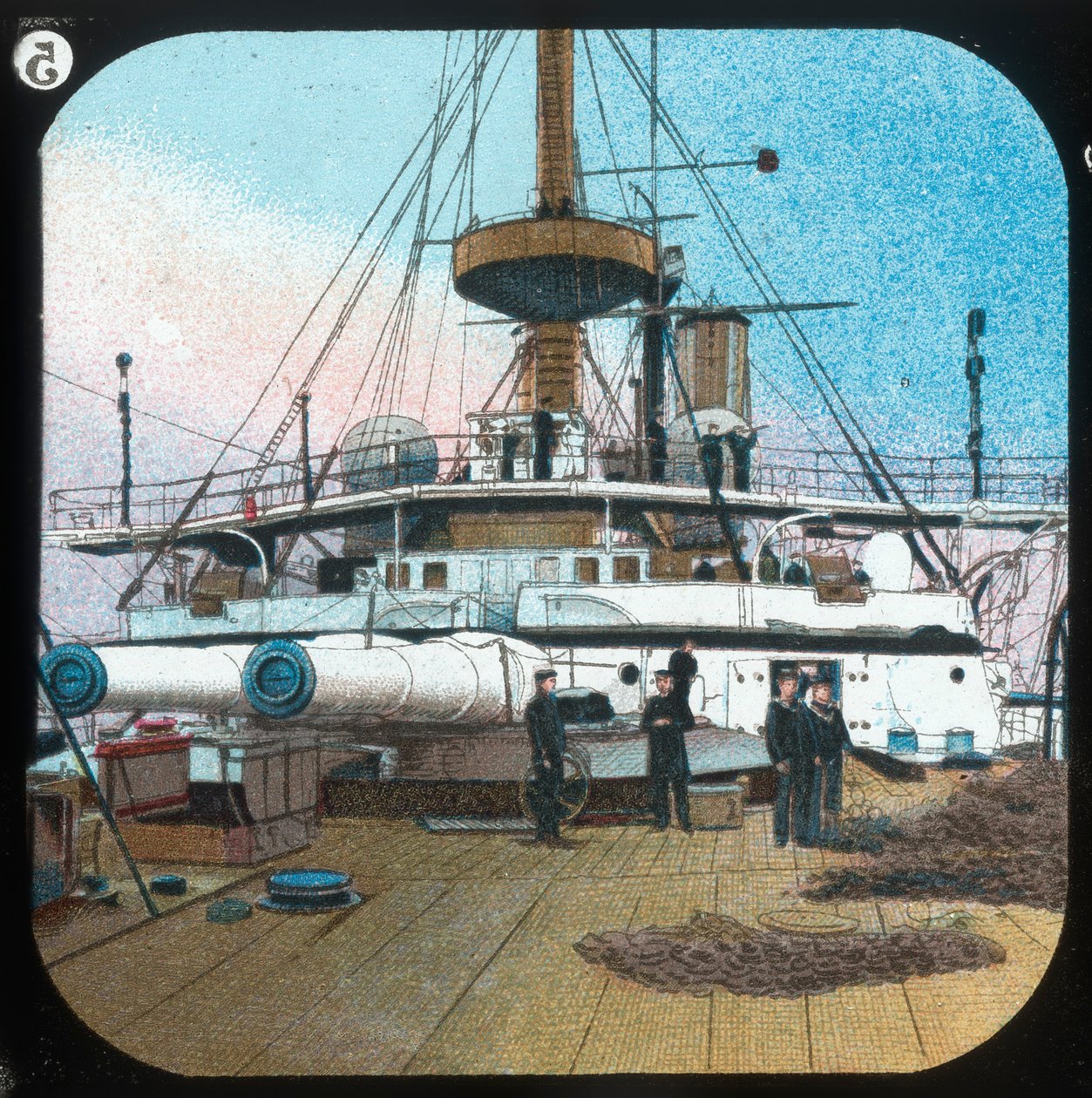 Nach Barbette -- H.M.S. Revenger, ca. 1900 von Unbekannt