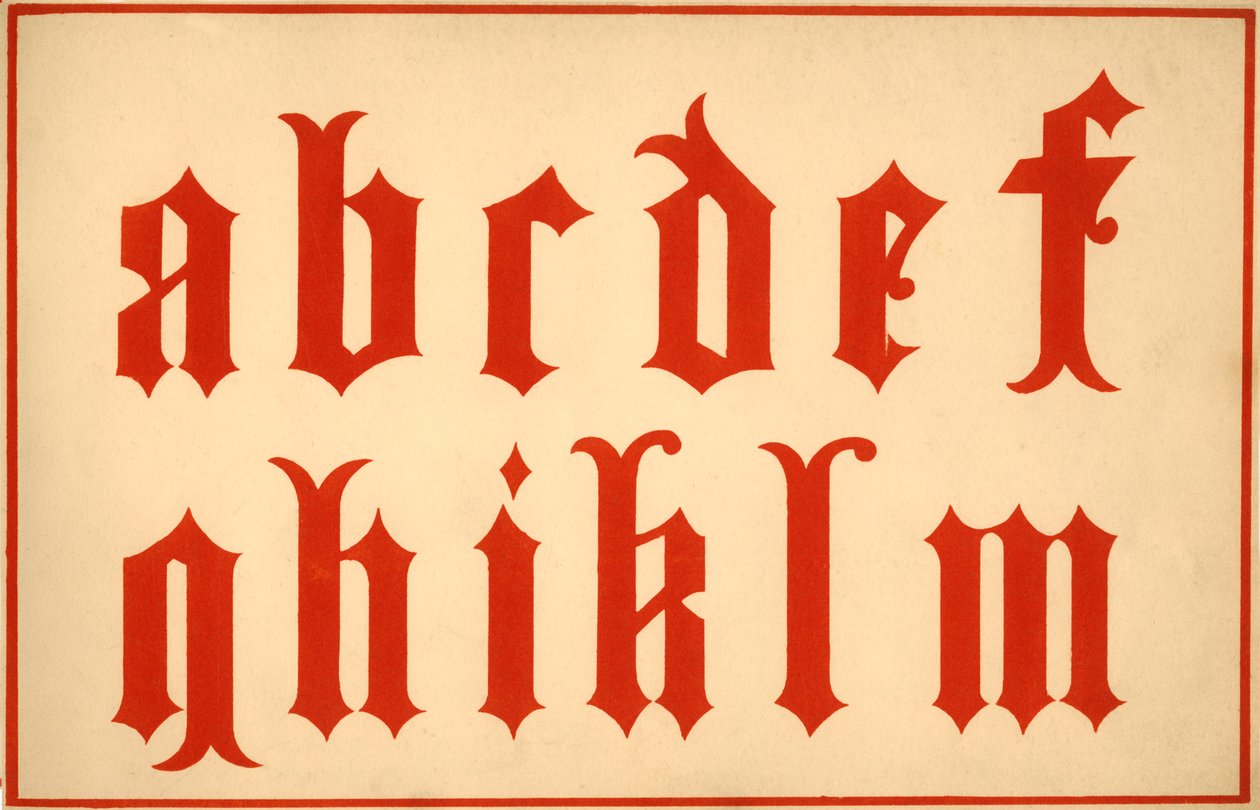 Alphabet, Buchstaben a-m, Kleinbuchstaben von Unbekannt