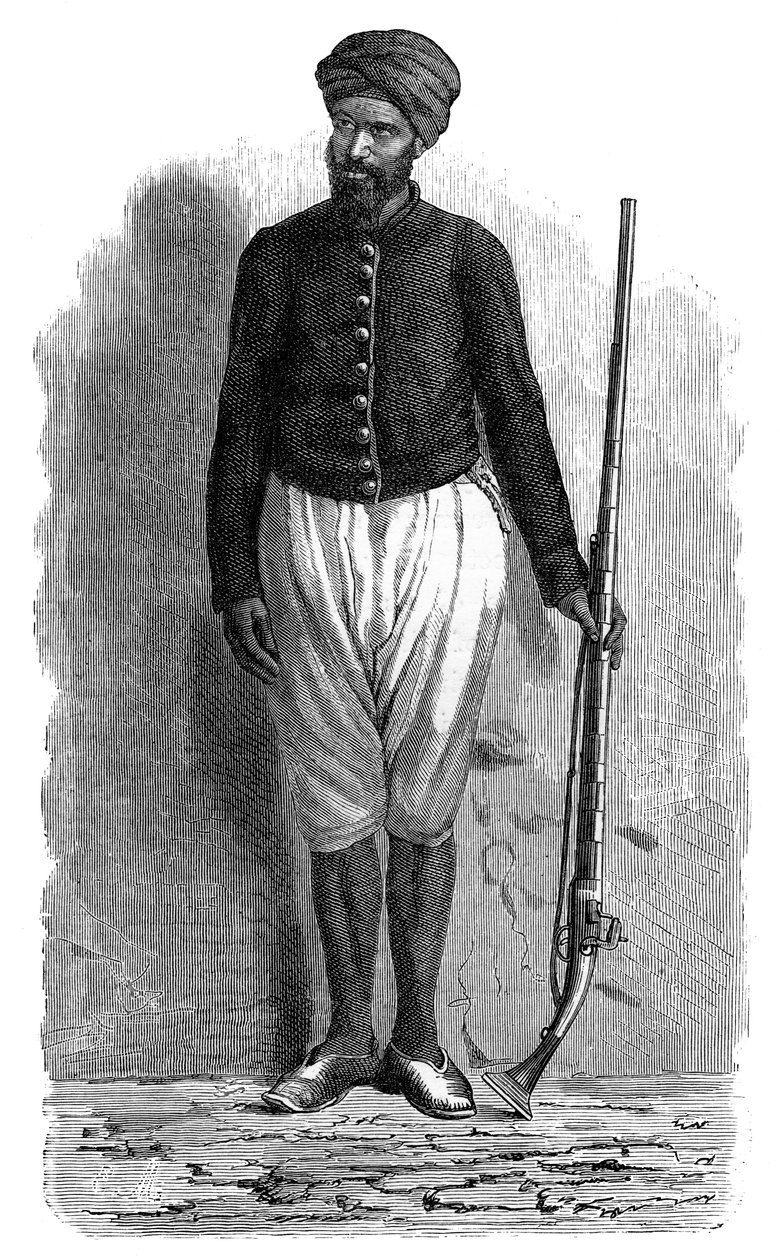 Ein arabischer Soldat von Tunis, ca. 1890 von Unbekannt