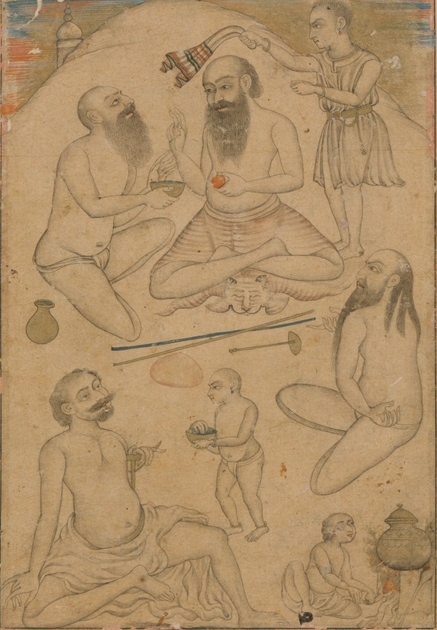 Ein Lager von Yogis von Unbekannt
