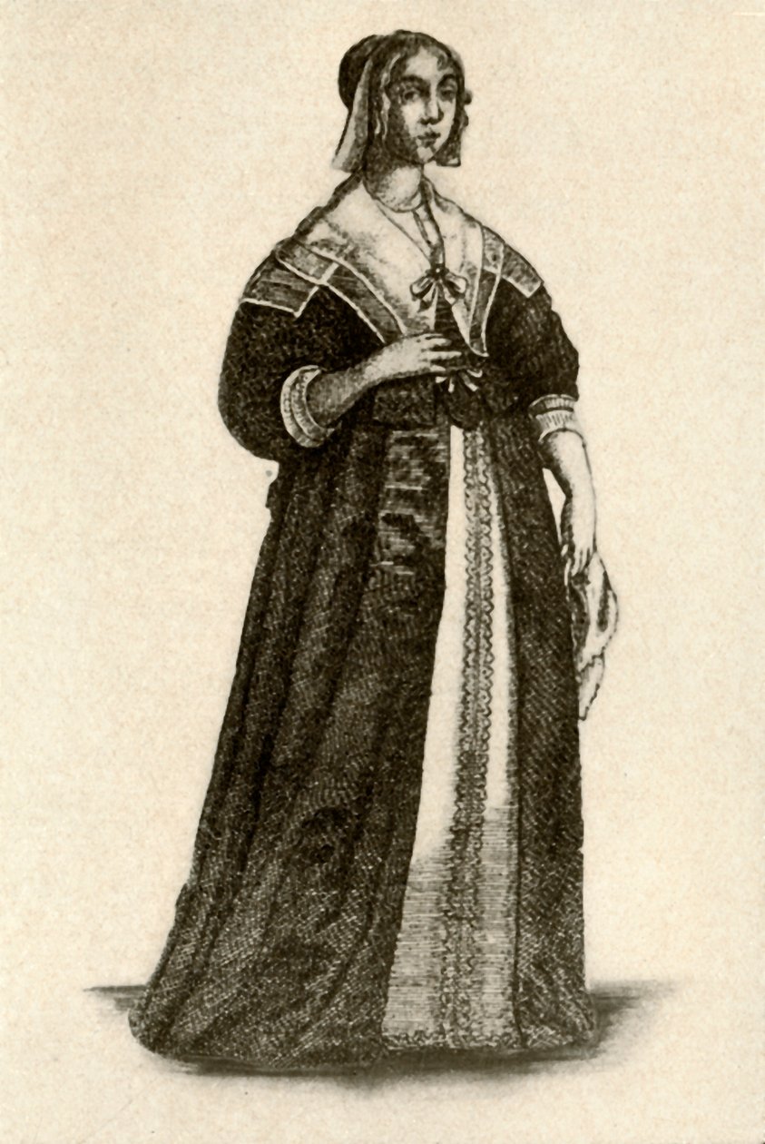 Eine englische Dame im Hauskleid, 1640, 1937 von Unbekannt