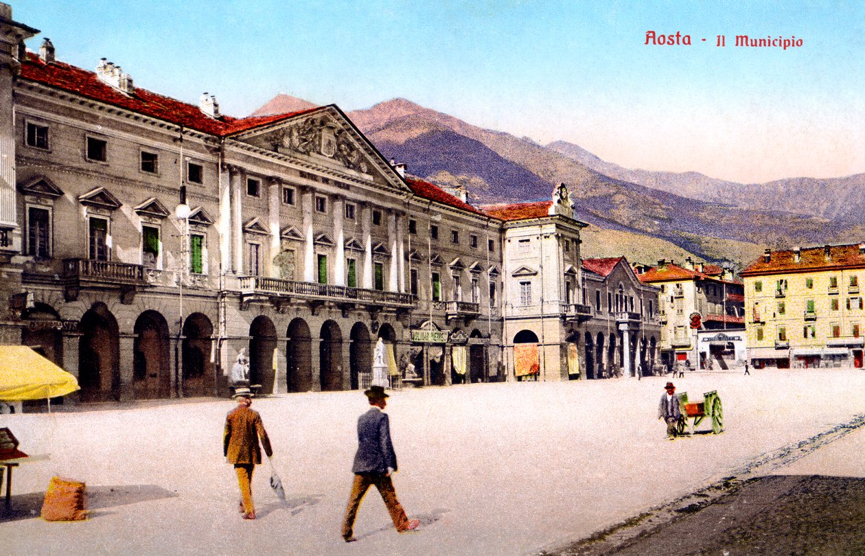 Aosta - Das Rathaus, 20. Jahrhundert von Unbekannt