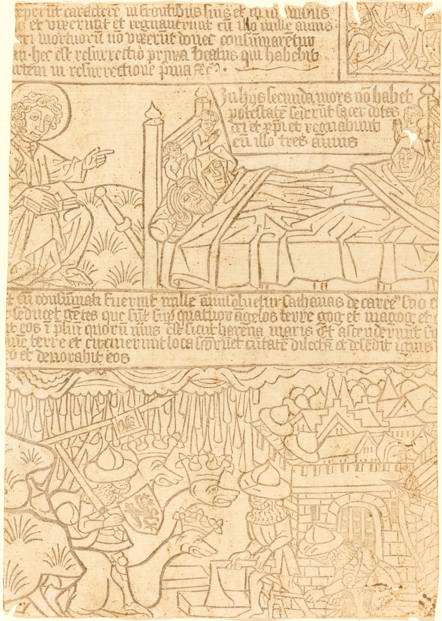 Apokalypse des Johannes, Blatt 42, um 1465 von Unbekannt