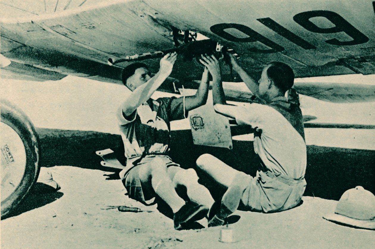 Bewaffnungsabteilung bei der Arbeit, 1940 von Unbekannt