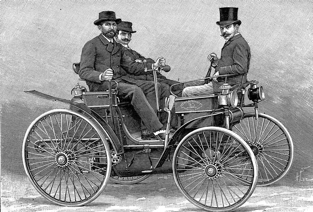 Armand Peugots erstes Auto, 1890 von Unbekannt