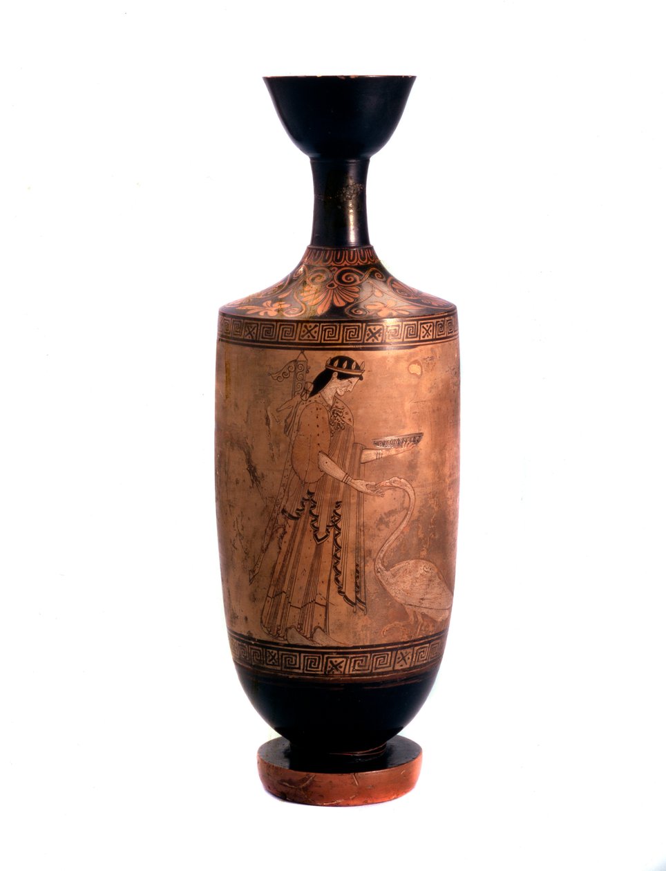 Artemis mit einem Schwan. Lekythos, weißgrundig, ca. 490 v. Chr. von Unbekannt