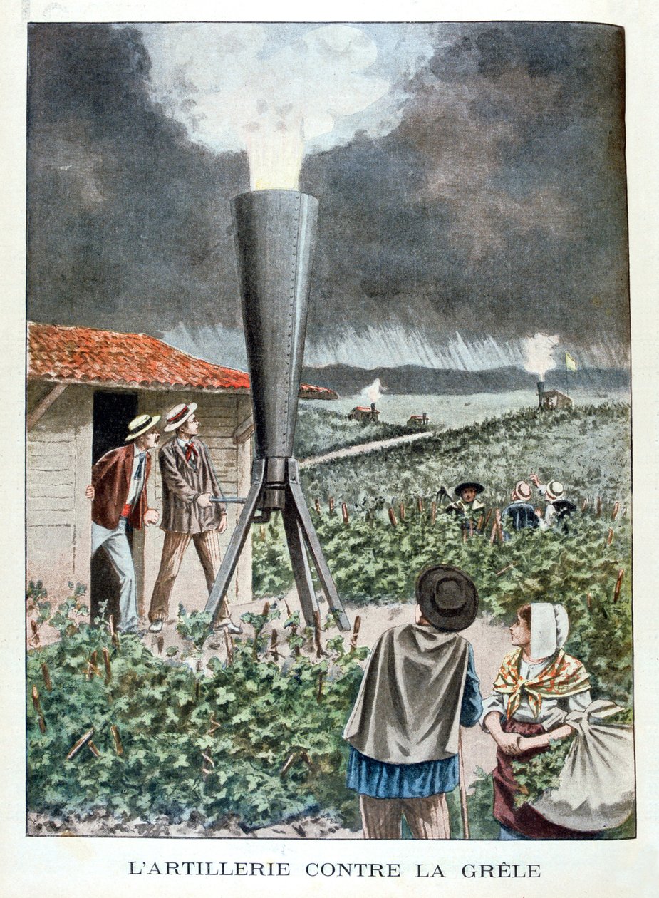 Artillerie gegen den Hagelsturm, 1901 von Unbekannt