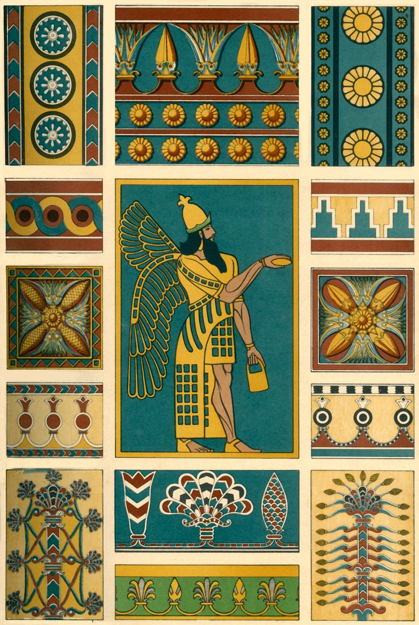 Assyrische Dekoration, 1898 von Unbekannt