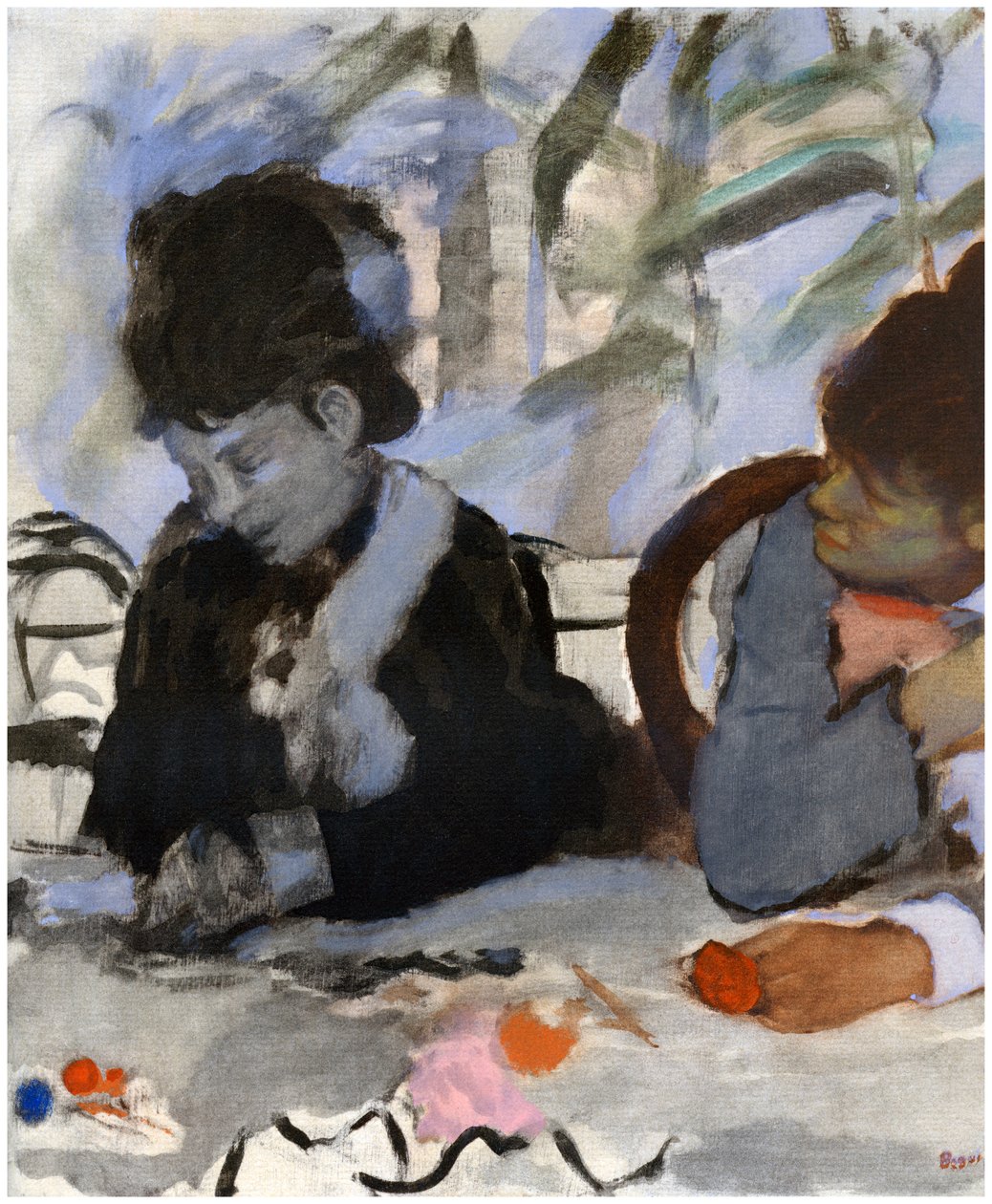 Im Café, um 1877-1880 von Unbekannt