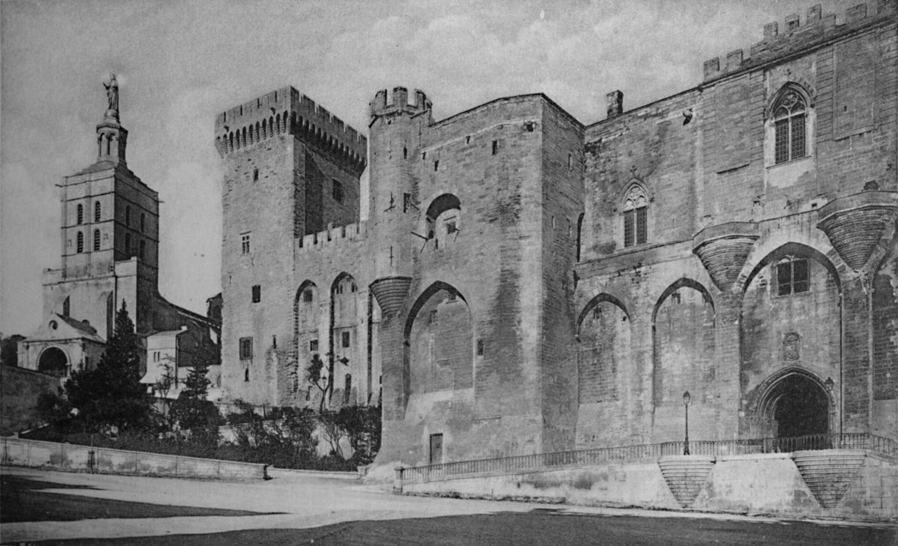Avignon - Papstpalast und Kathedrale, ca. 1925 von Unbekannt