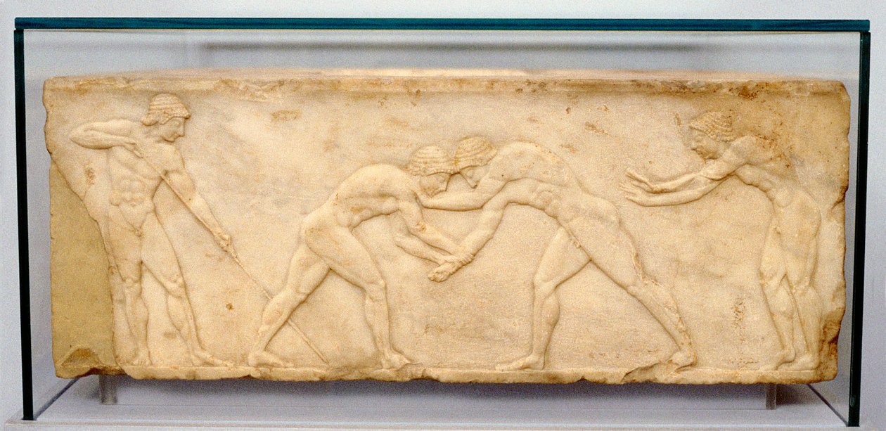 Basrelief-Fries von Ringern, ca. 500 v. Chr. von Unbekannt