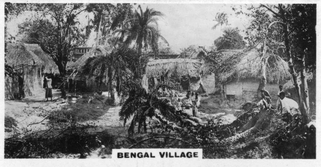 Bengalisches Dorf, Kalkutta, Indien, ca. 1925 von Unbekannt