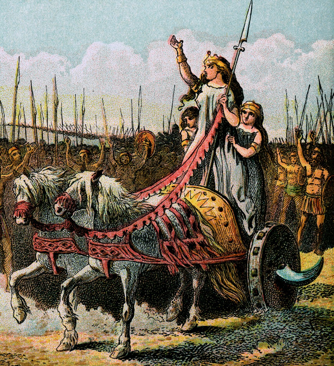 Boudicca und ihre Armee, um 1850 von Unbekannt
