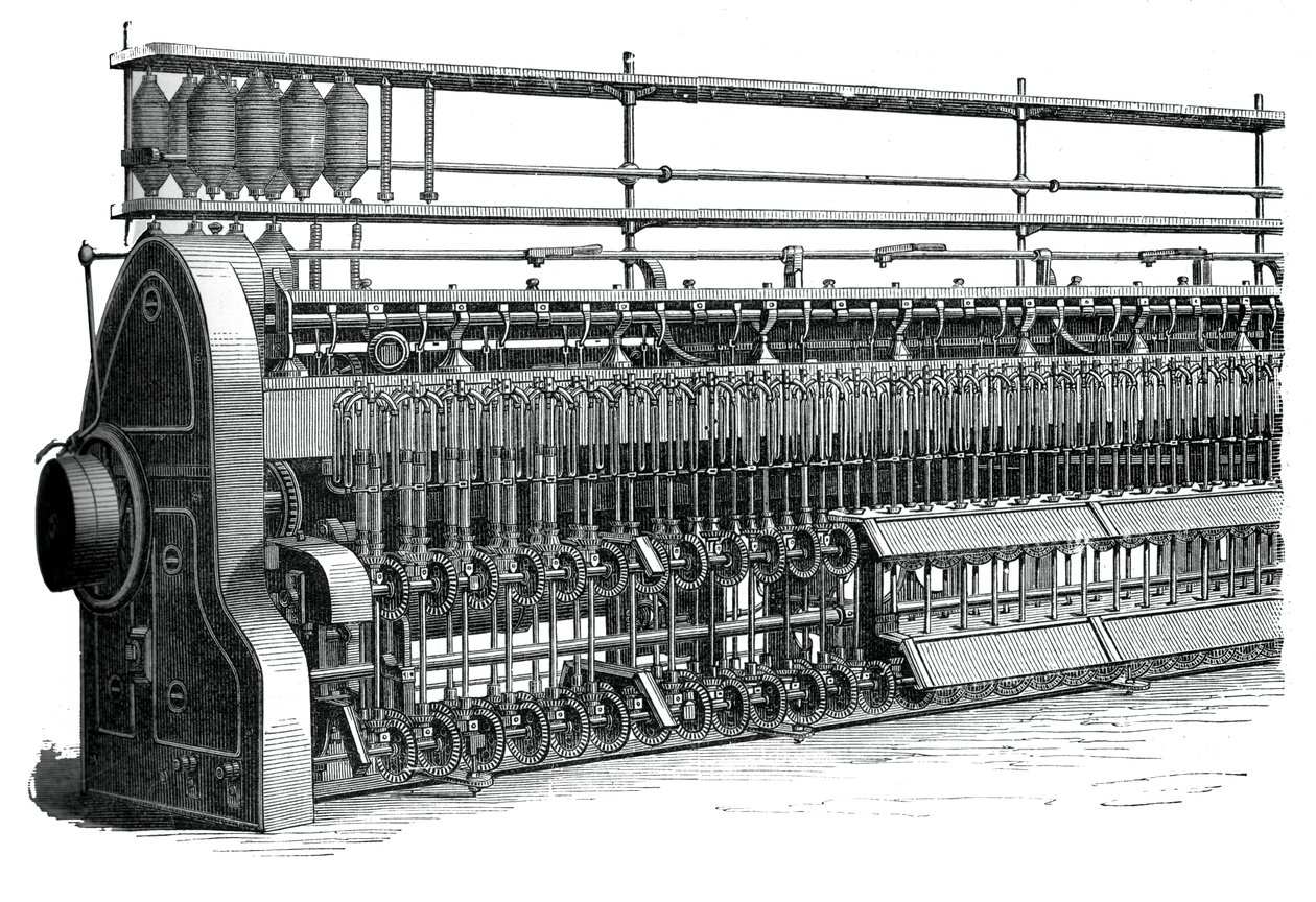 Spule und Fliegenrahmen, ca. 1880 von Unbekannt