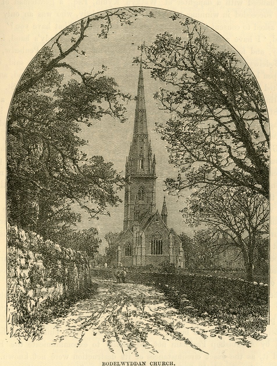 Bodelwyddan Kirche, 1898 von Unbekannt