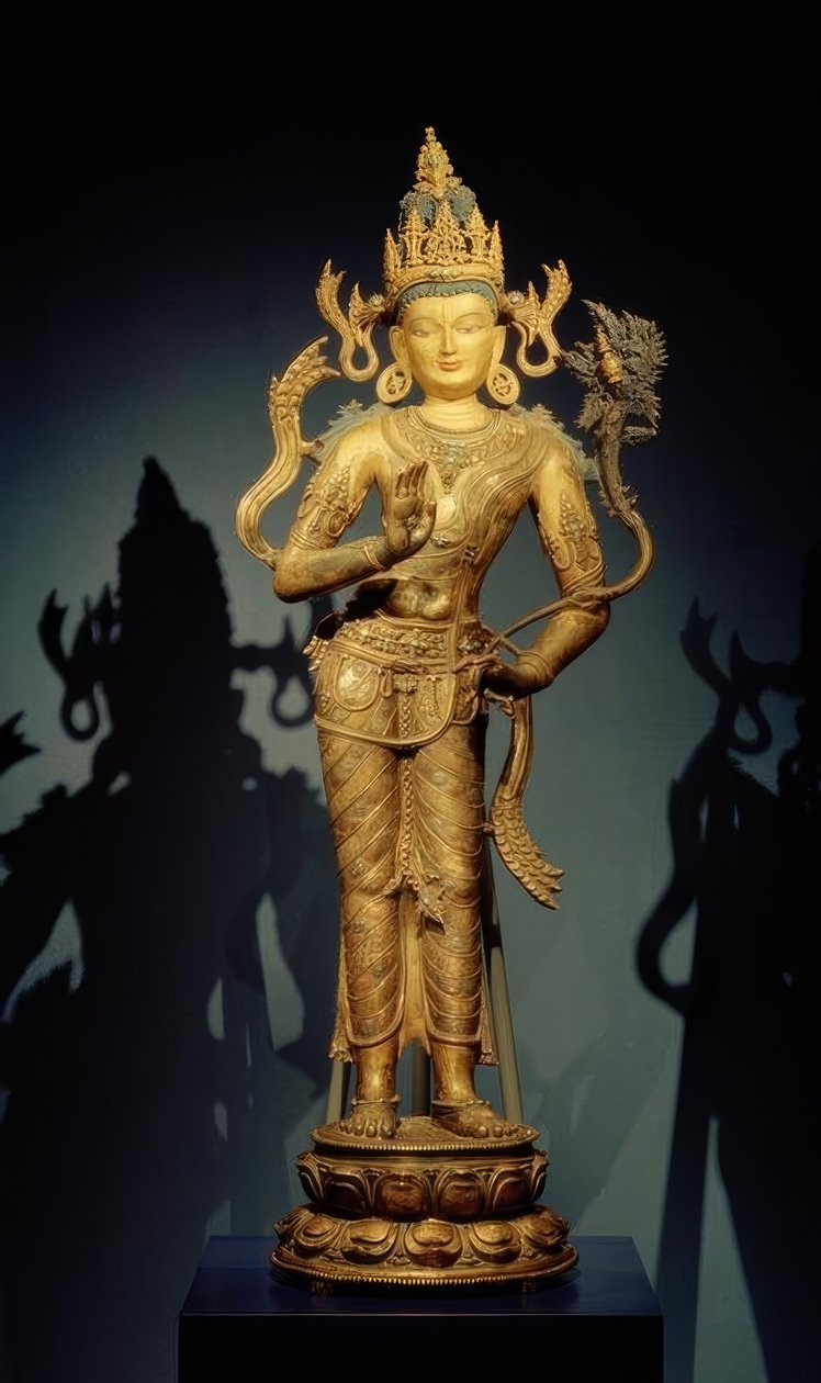 Bodhisattva Maitreya / Skulptur, 11.–12. Jhdt. von Unbekannt