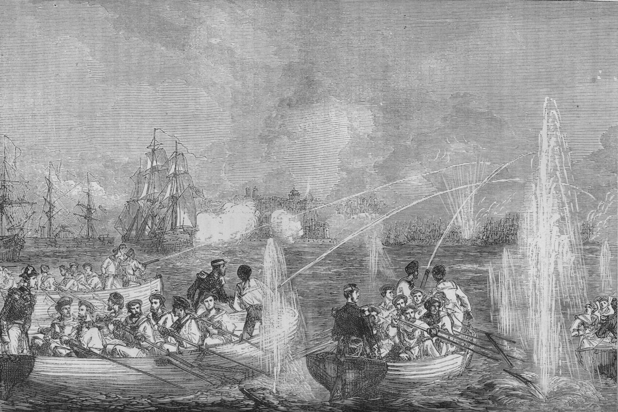 Bombardierung von Odessa, um 1880 von Unbekannt