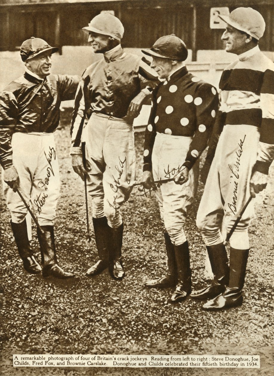 Britische Jockeys, 1934 von Unbekannt