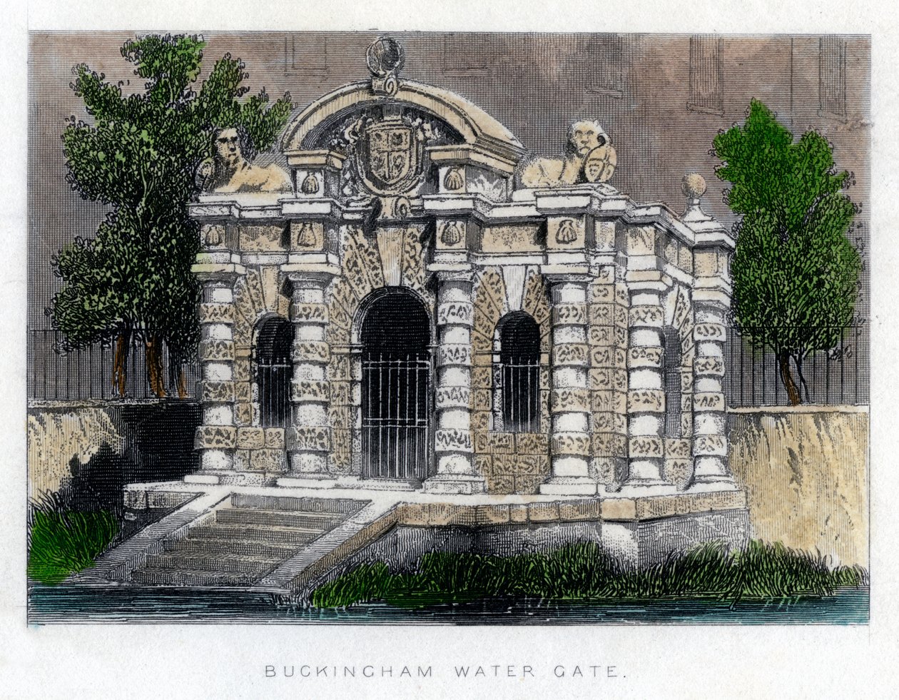 Buckingham Water Gate, der Strand, London, ca. 1850 von Unbekannt