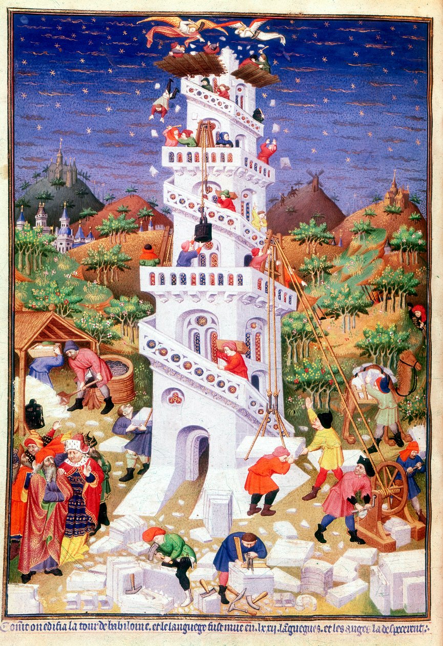 Bau des Turms von Babel von Unbekannt