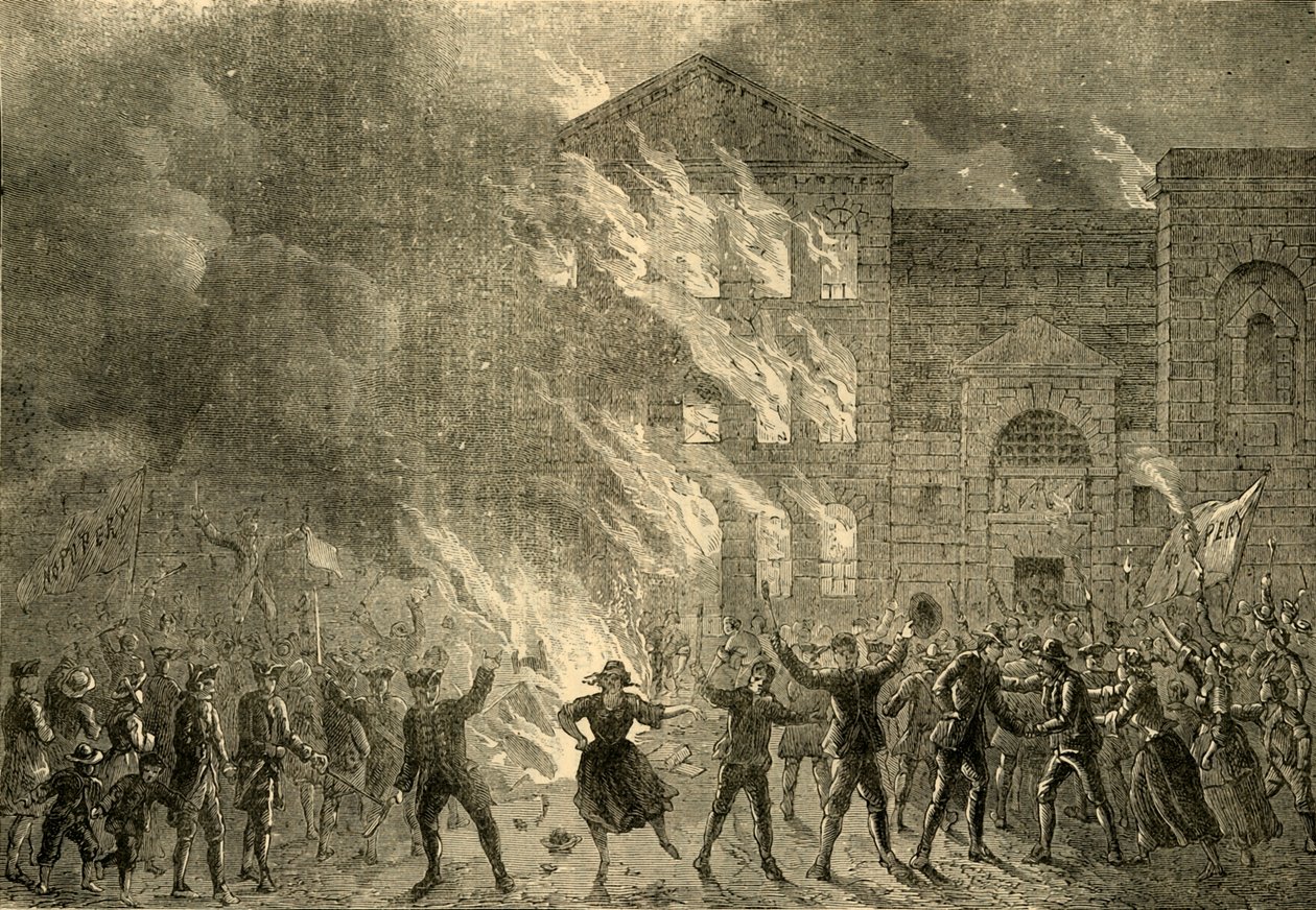 Brand von Newgate, 1780, ca. 1872 von Unbekannt