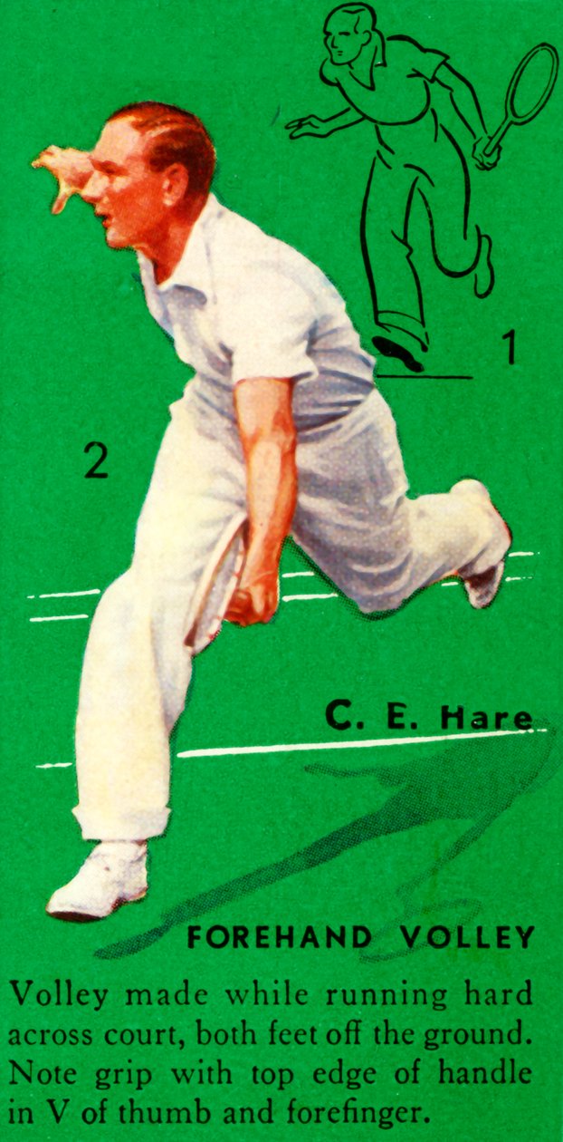 C. E. Hare - Vorhand-Volley, um 1935 von Unbekannt