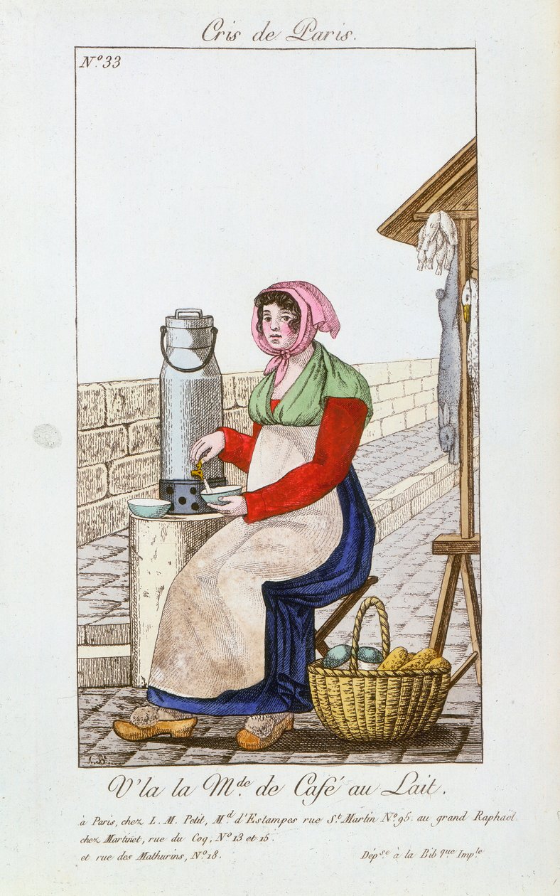 Café-au-lait-Verkäufer, 1826 von Unbekannt