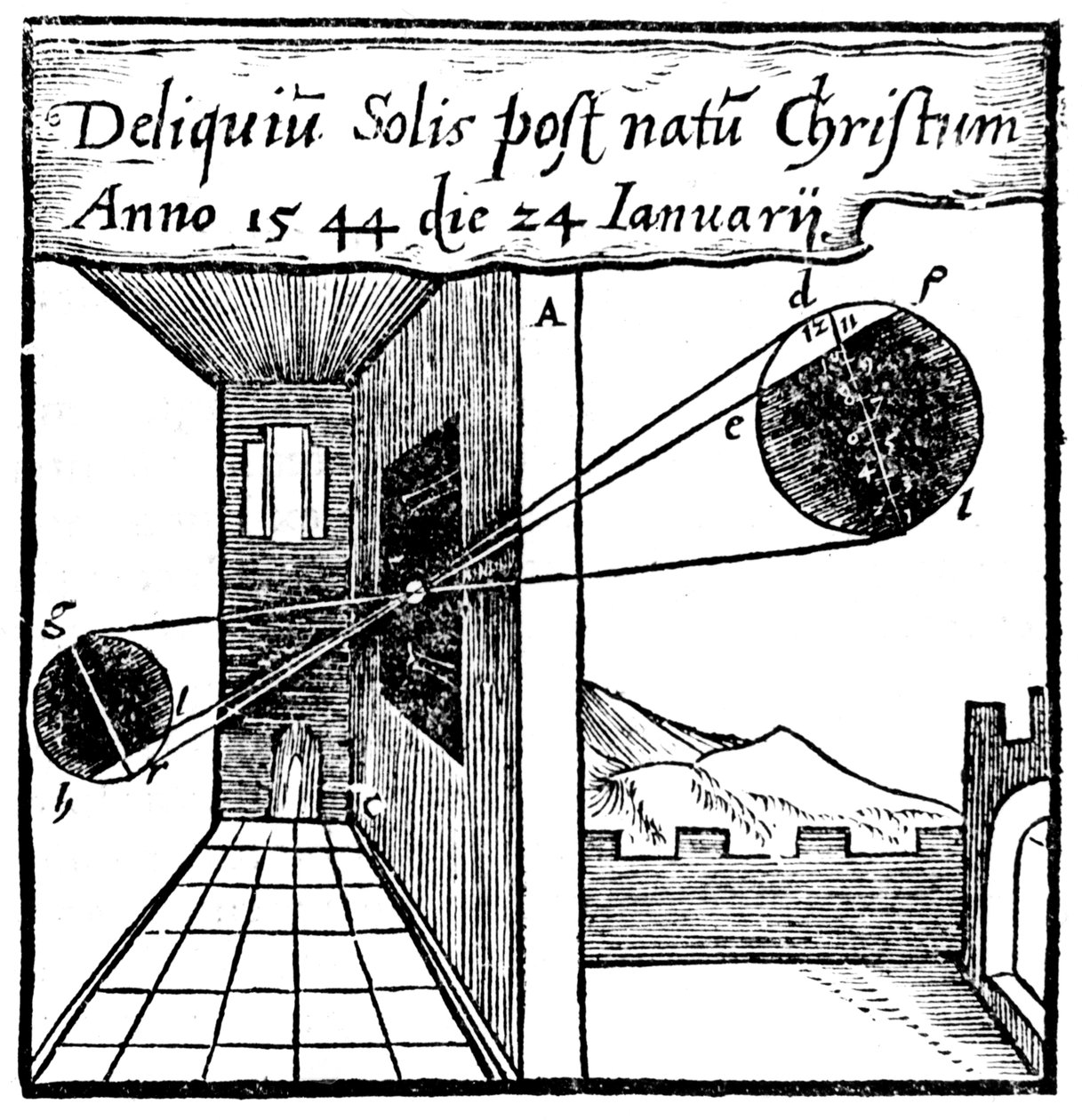 Camera obscura, 1561 von Unbekannt