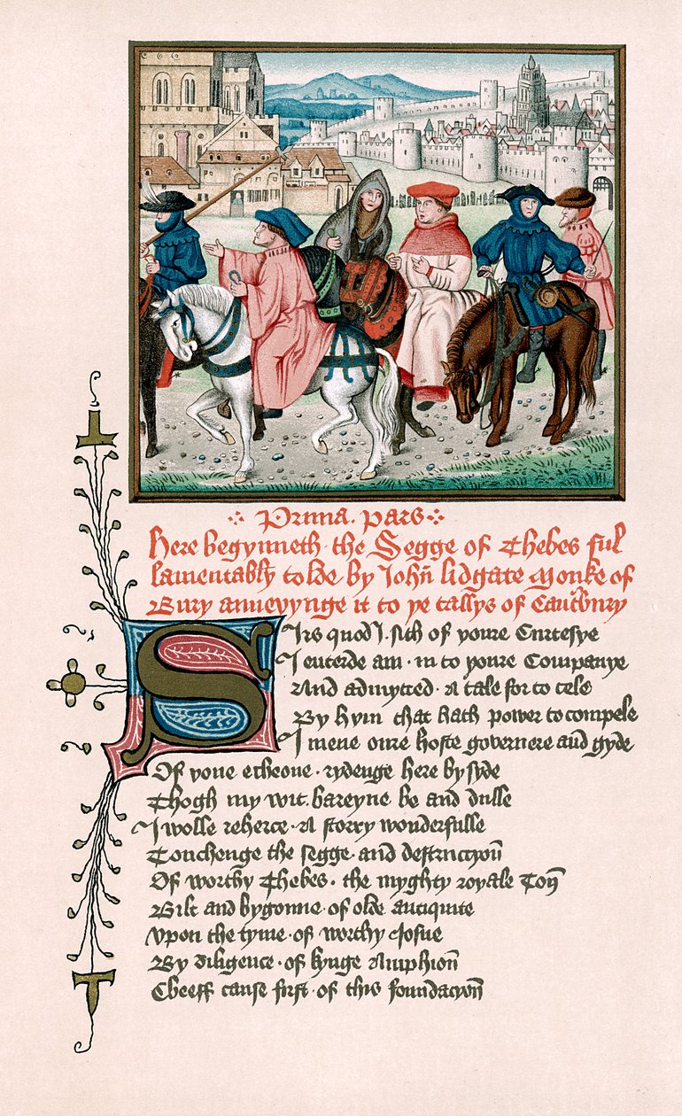 Canterbury-Pilger, um 1420, 19. Jahrhundert von Unbekannt