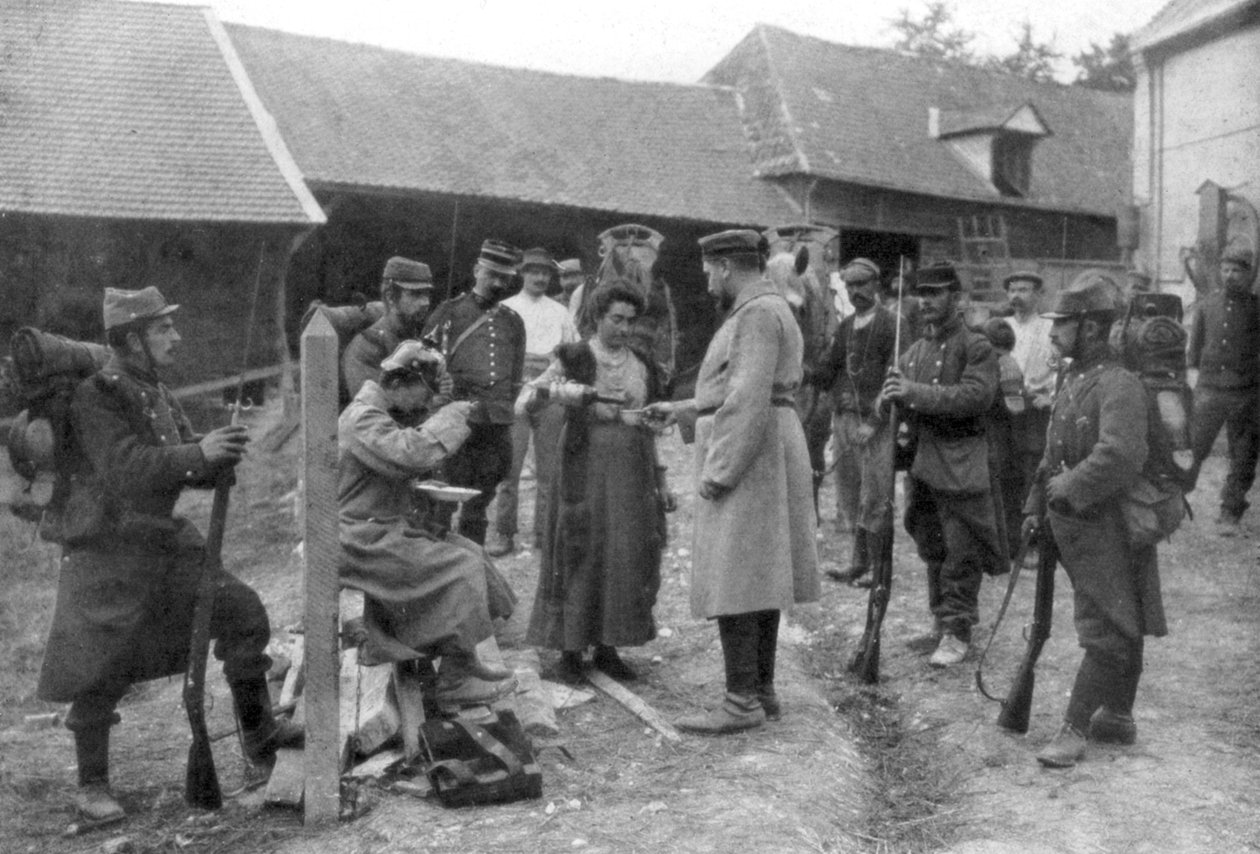 Gefangene deutsche Soldaten, Frankreich, August 1914 von Unbekannt