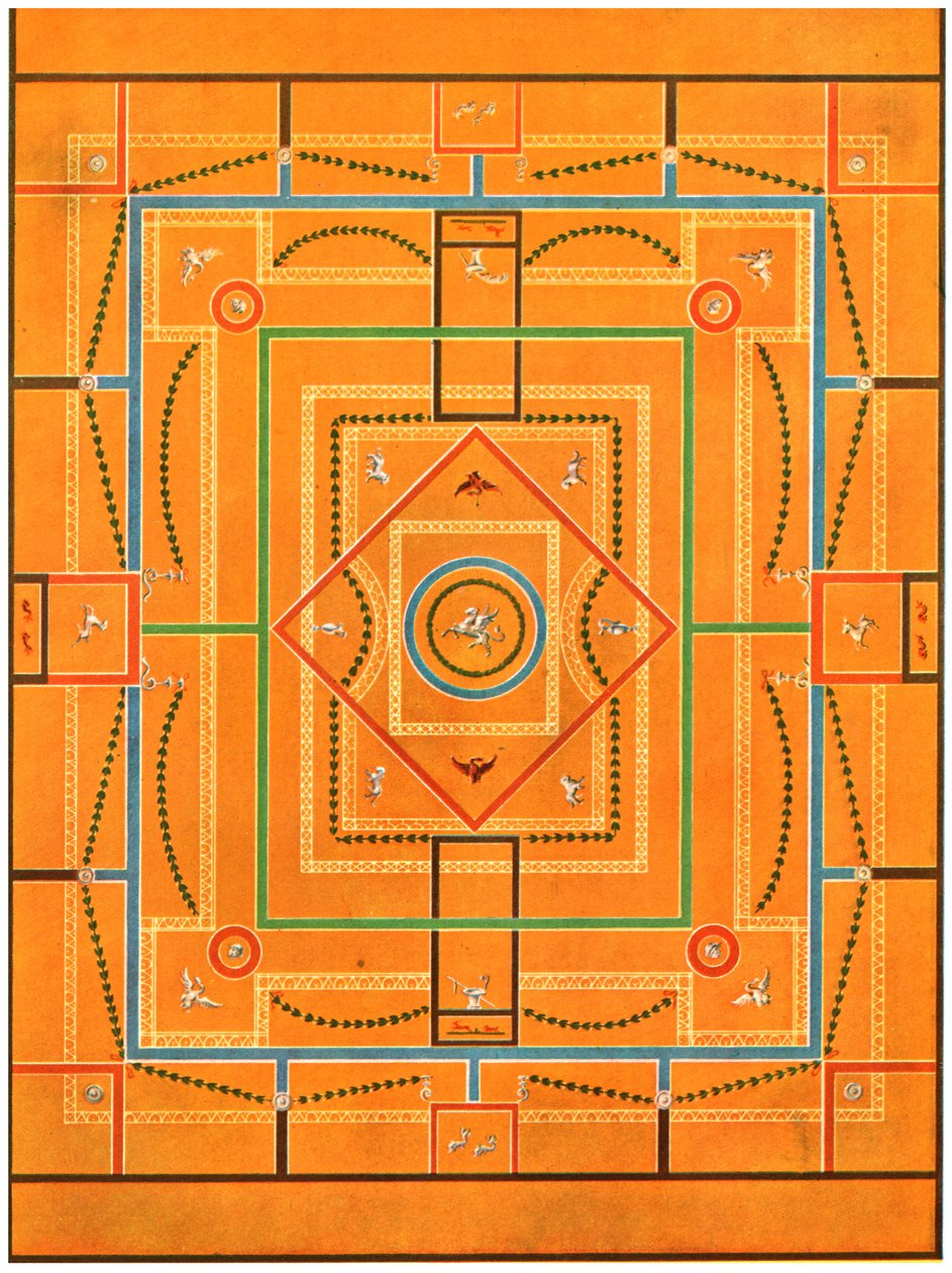 Deckendekoration, Pompeji, Italien, 1928 von Unbekannt