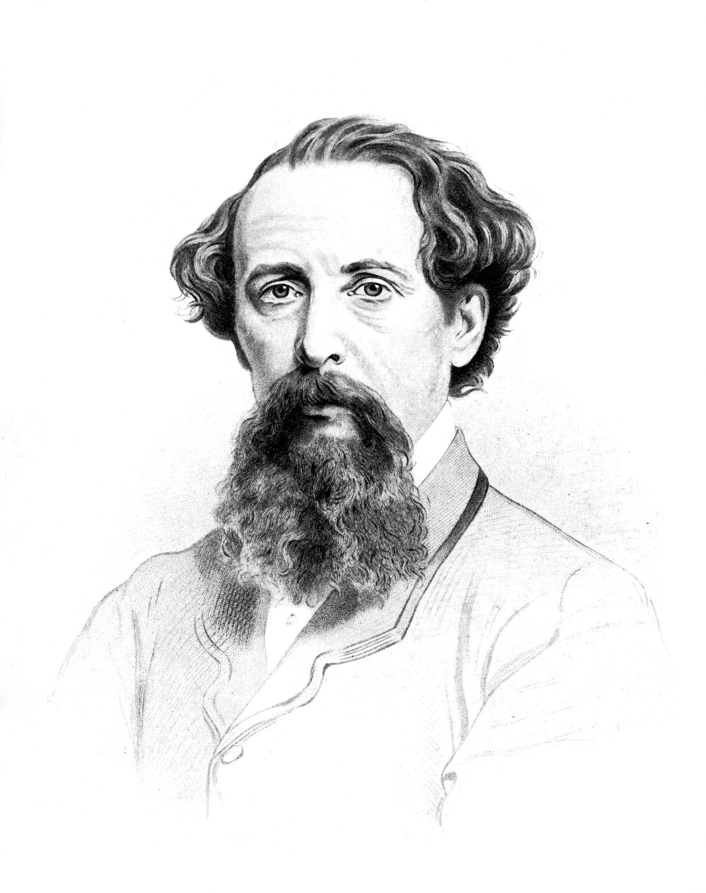 Charles Dickens, englischer Autor des 19. Jahrhunderts, 1910 von Unbekannt