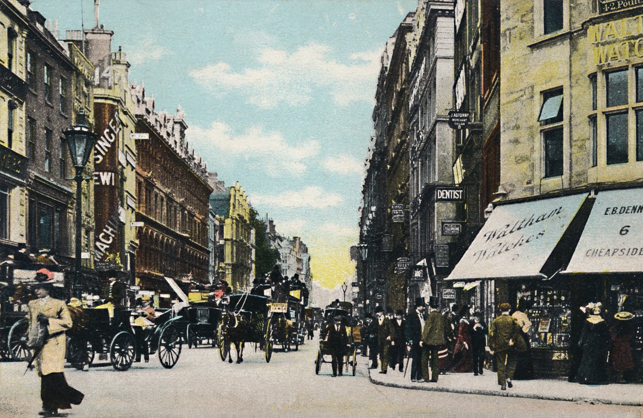Cheapside. St. Pauls Ende. London von Unbekannt