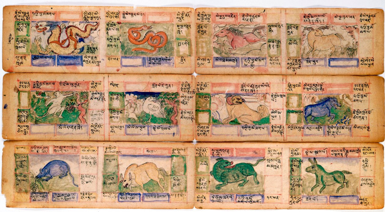Chinesische Tierkreisfiguren, spätes 18. Jahrhundert von Unbekannt