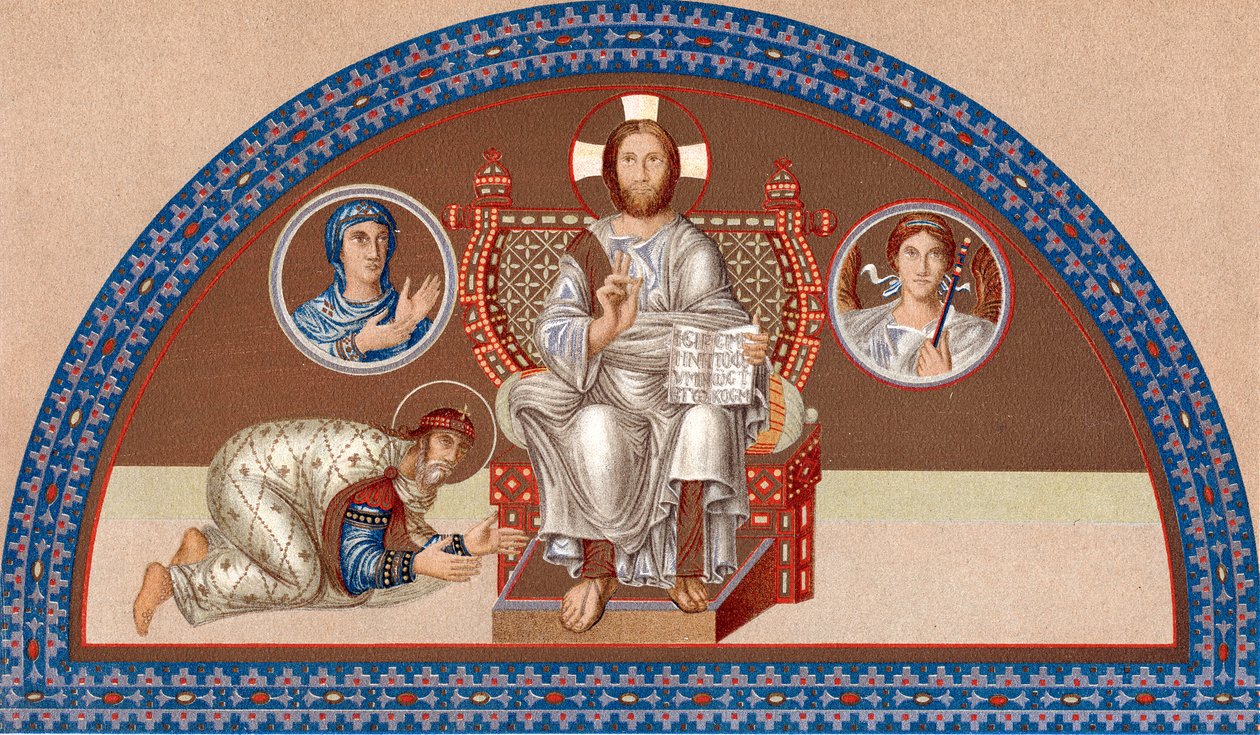 Christus auf dem Thron, spätes 9. Jahrhundert von Unbekannt