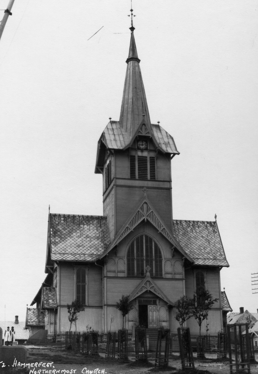 Kirche, Hammerfest, Finnmark, Nordnorwegen, um 1920er-1930er Jahre von Unbekannt