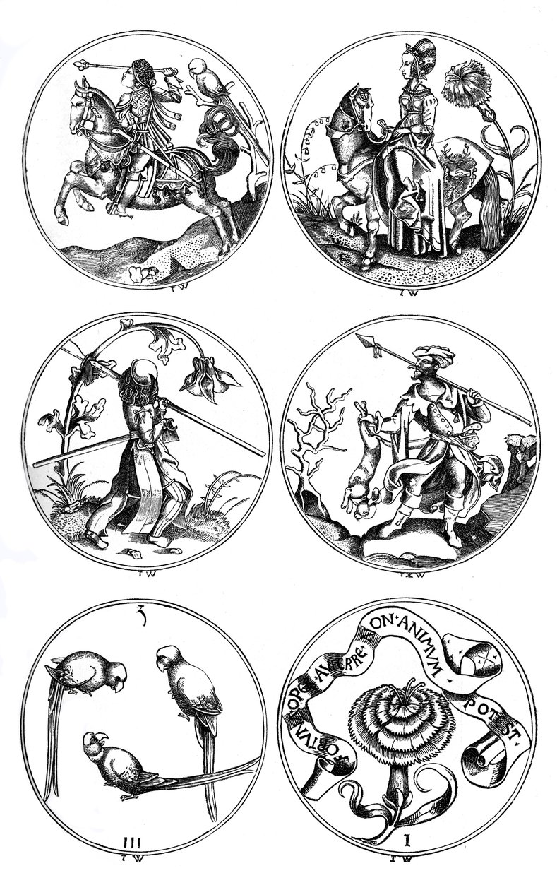 Runde Spielkarten, Deutschland, 15. Jahrhundert, 1870 von Unbekannt