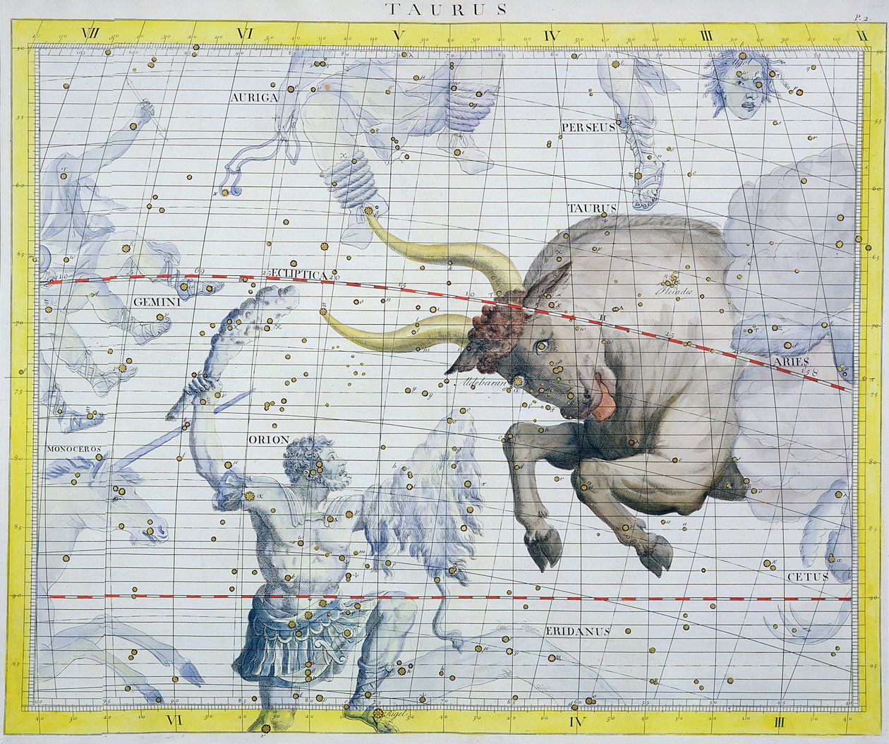 Konstellation des Stiers, 1729 von Unbekannt