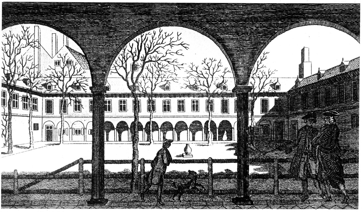 Hof des Gresham College, London, 18. Jahrhundert von Unbekannt