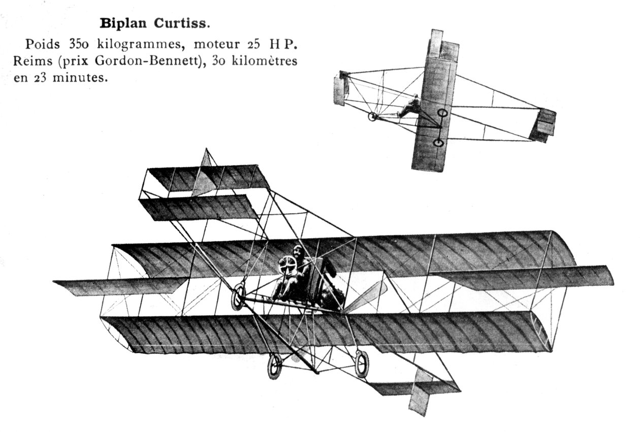 Curtiss-Doppeldecker, 20. Jahrhundert von Unbekannt