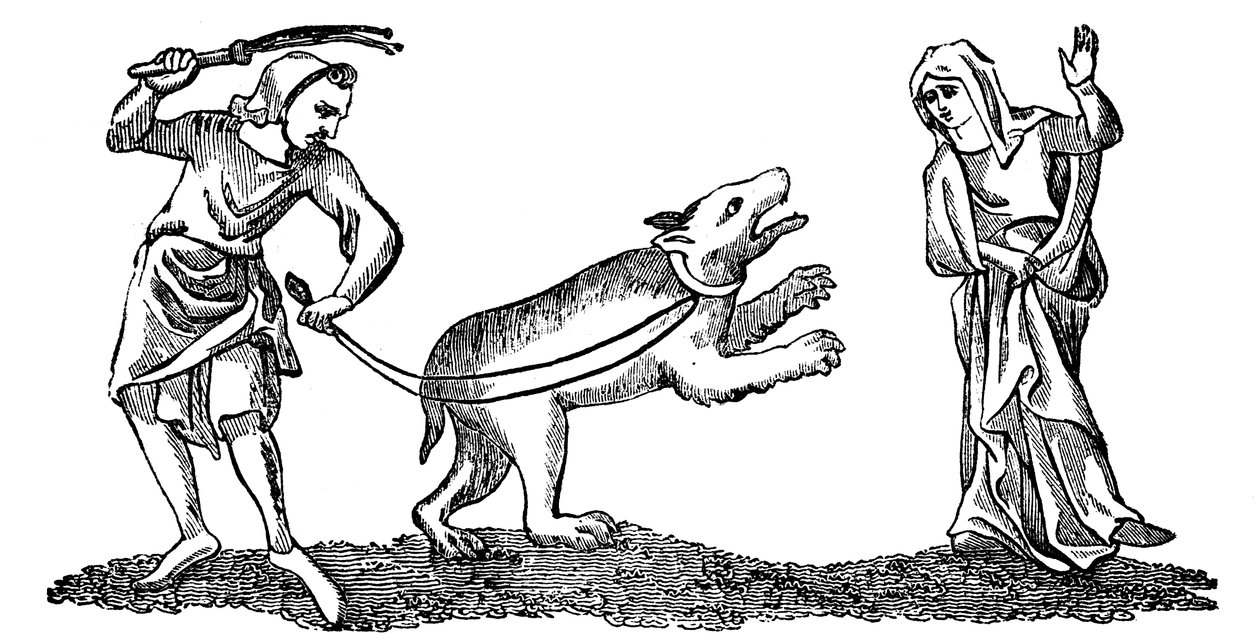 Tanz zu einem Bären, 1833 von Unbekannt