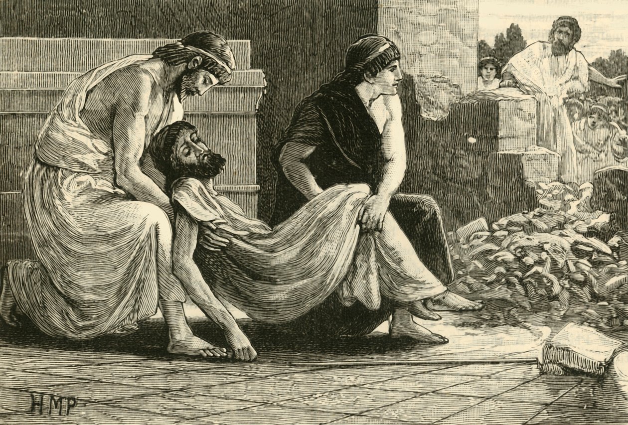 Tod von Pausanias, 1890 von Unbekannt