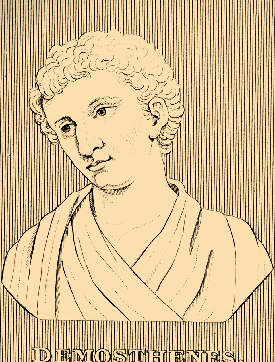 Demosthenes, 384-322 v. Chr., 1830 von Unbekannt