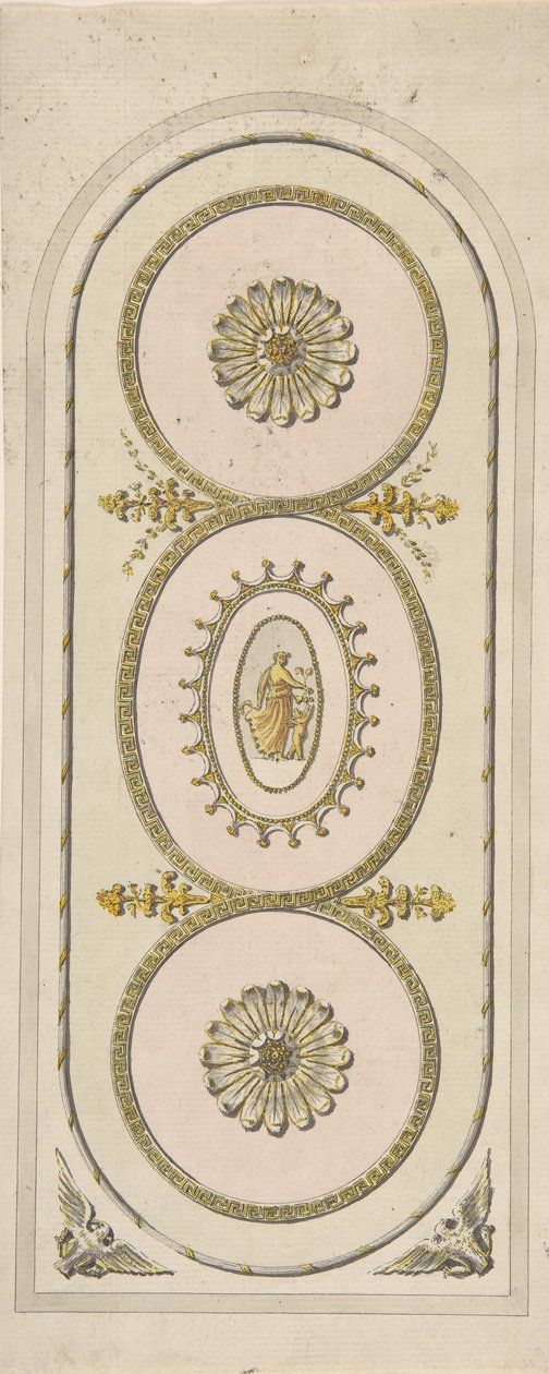 Entwurf für ein Paneel, 1748-92 von Unbekannt